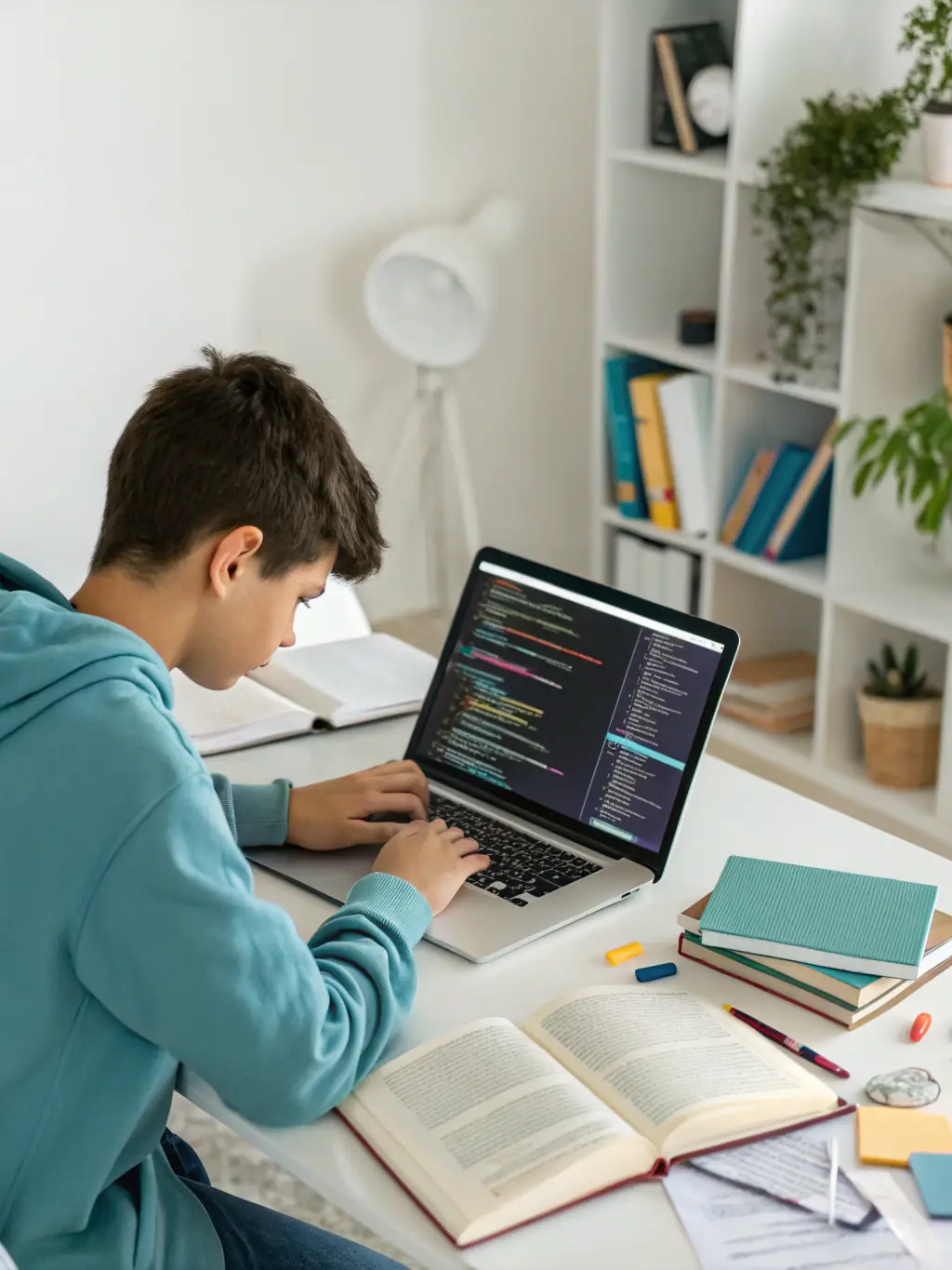 An image depicting various learning resources such as e-books, video tutorials, and code repositories, illustrating the comprehensive support available in the course.